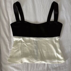 Princess Polly Black and Cream Camisole